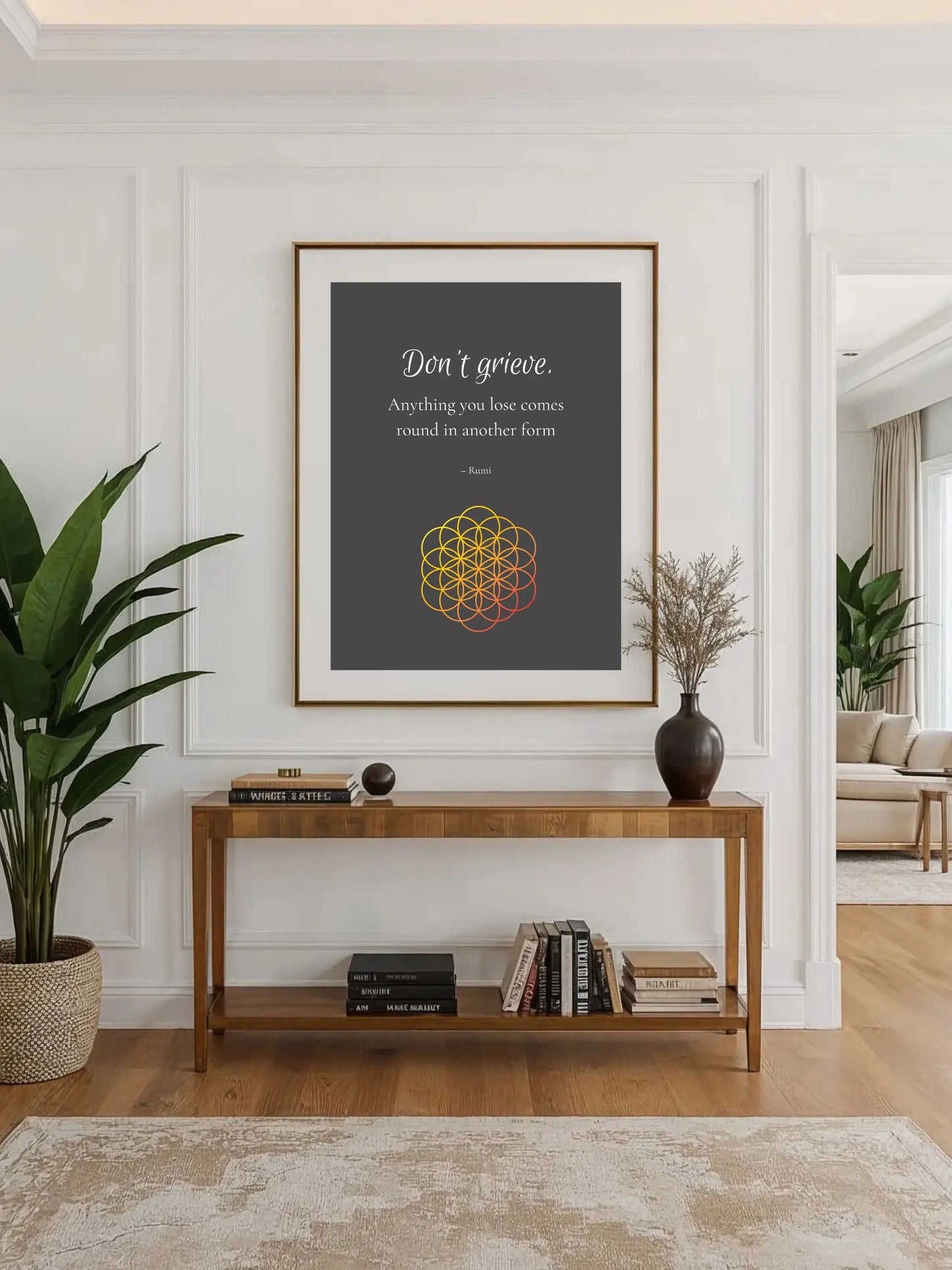 Rumi Quote Print – “Don’t Grieve” | Inspirational Spiritual Wall Art