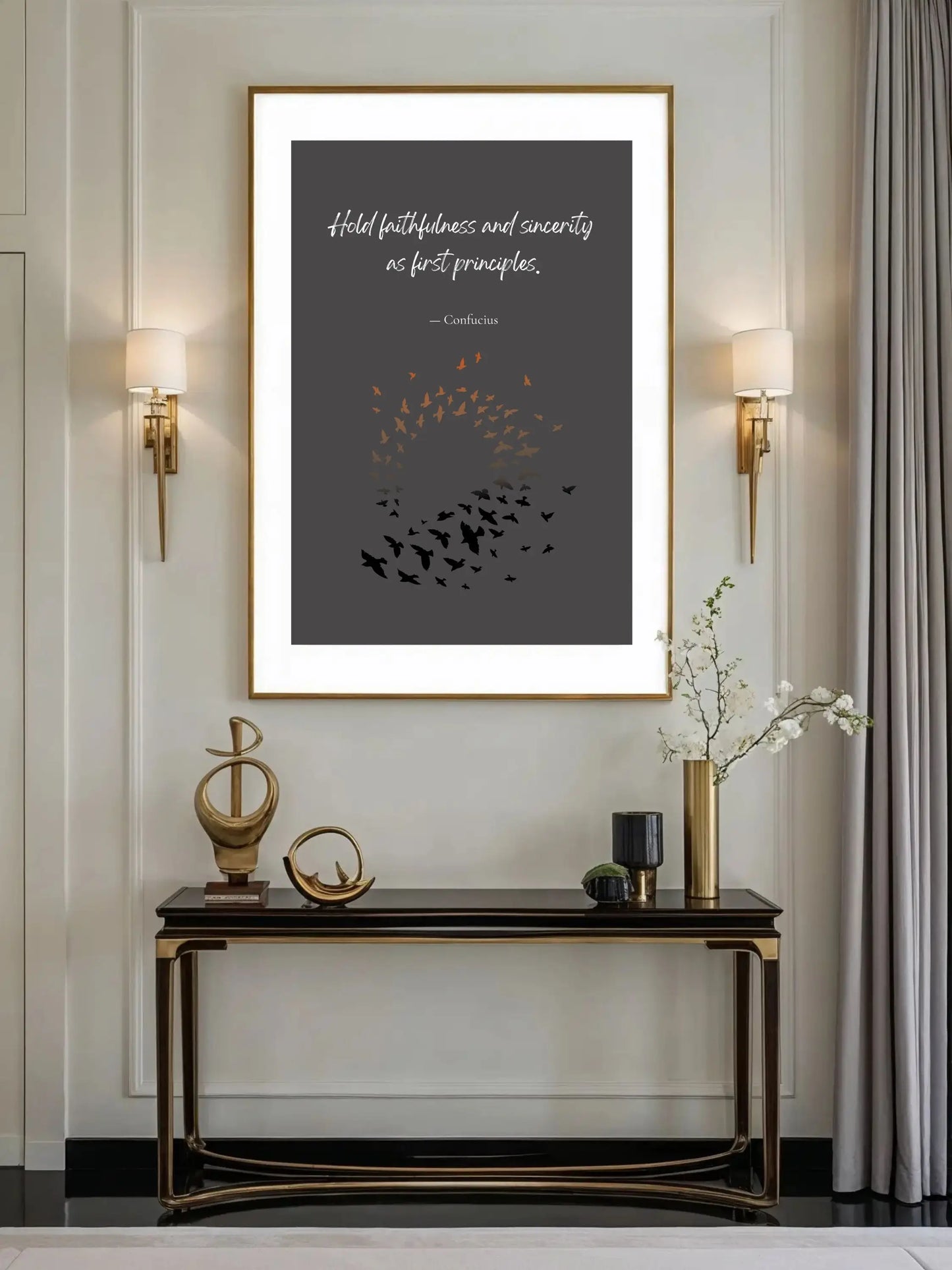 Confucius Quote Print – "Hold Faithfulness and Sincerity" | Mindful Art