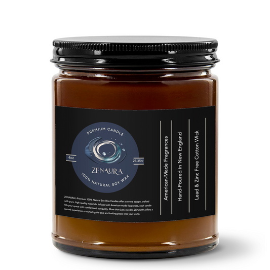 Serenity in the Glow – 4oz Amber Jar Soy Wax Candle
