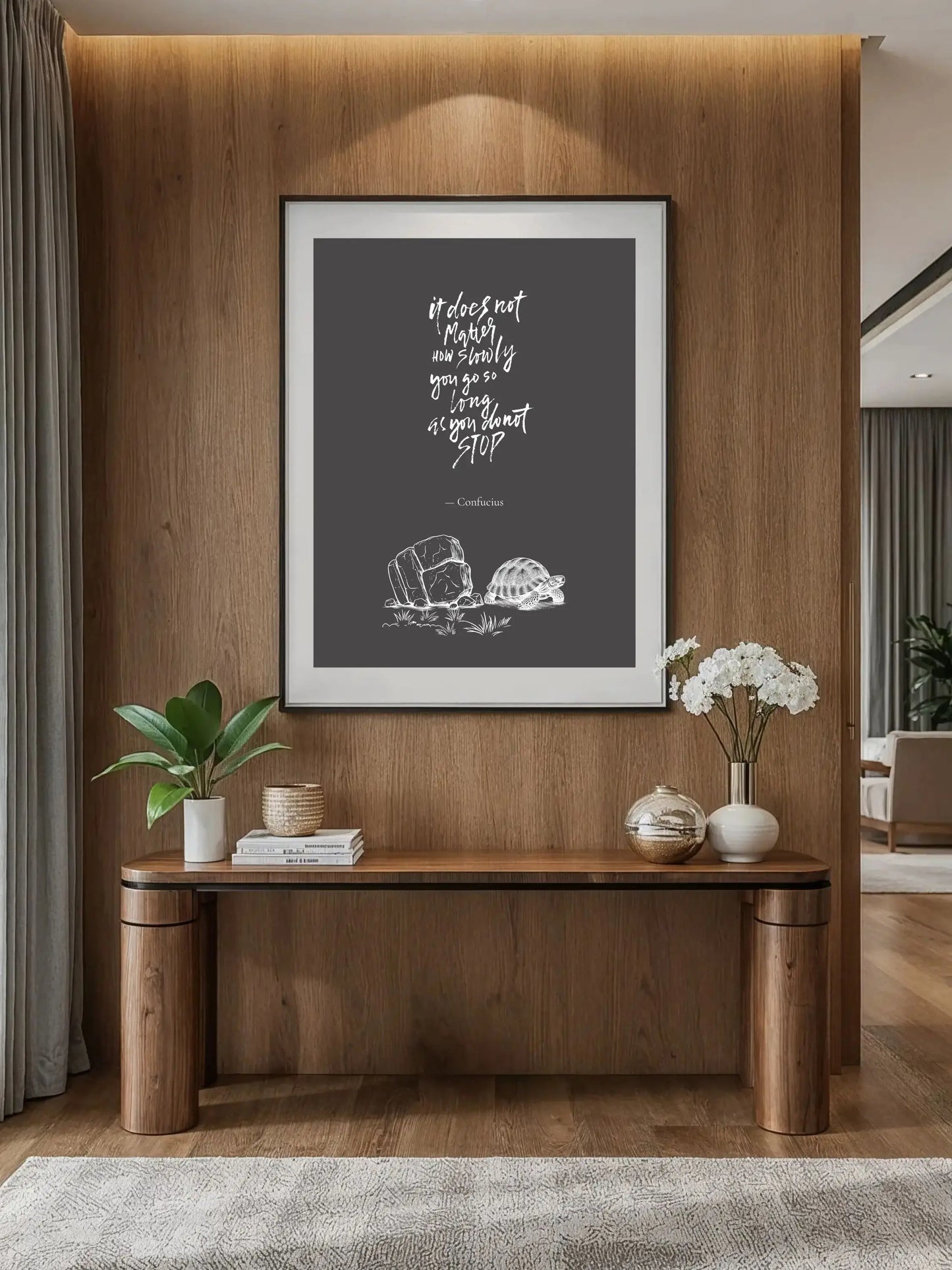 Confucius Quote Print – "It Does Not Matter How Slow You Go" | Mindful Wall Art
