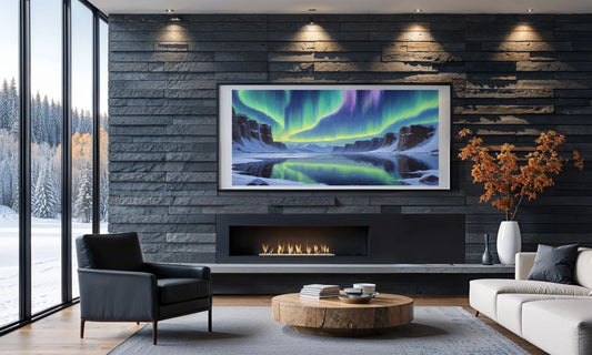 Heaven Touching Earth – Aurora Art Print for Spiritual & Mindful Interiors