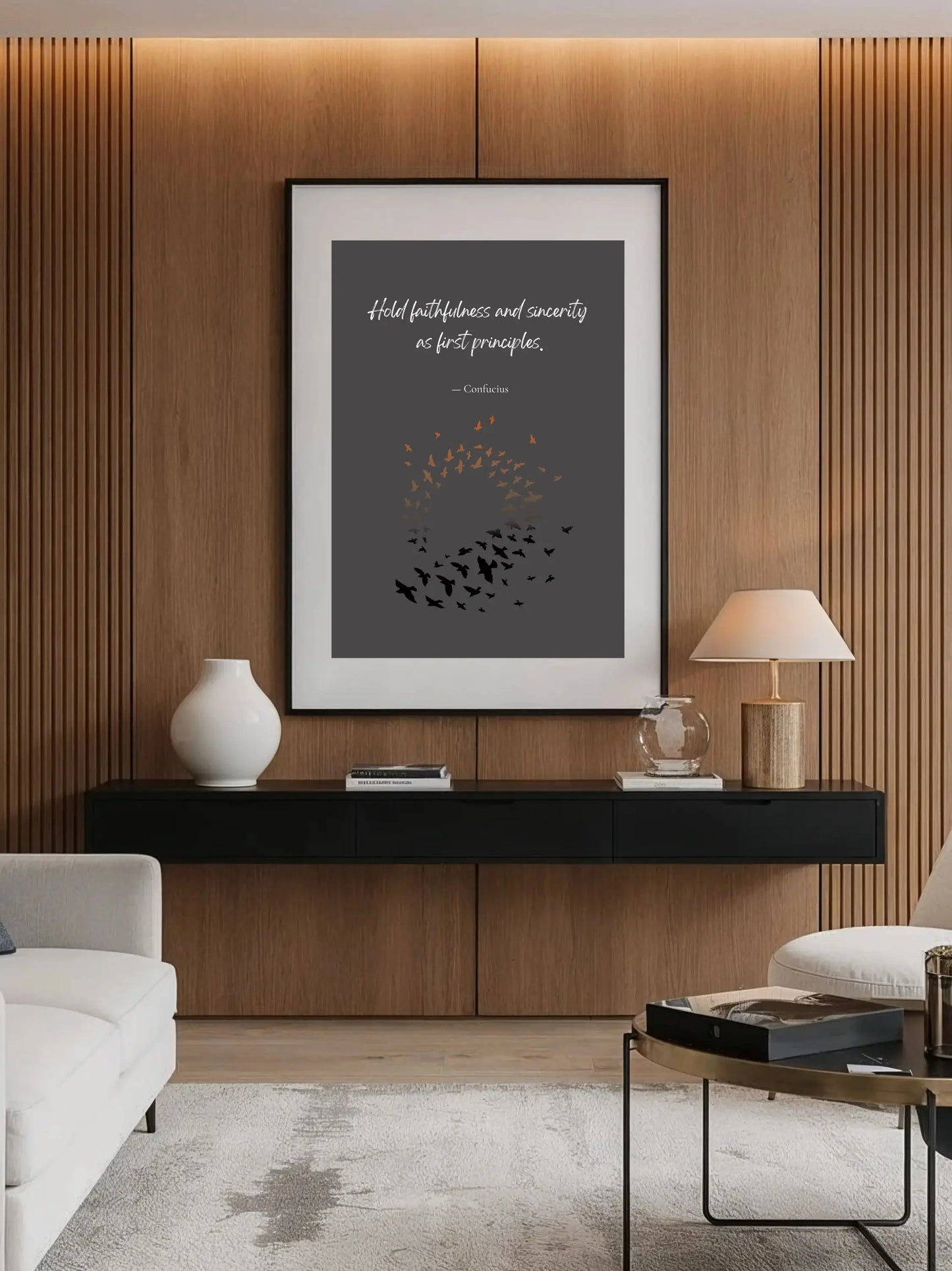 Confucius Quote Print – "Hold Faithfulness and Sincerity" | Mindful Art