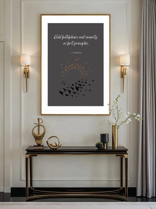 Confucius Quote Print – "Hold Faithfulness and Sincerity" | Mindful Art
