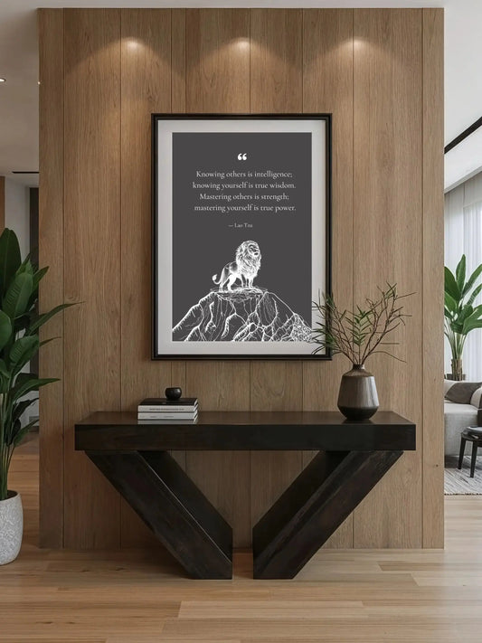 Lao Tzu Quote Print – "Knowing Yourself Is True Wisdom" | Spiritual Wall Art