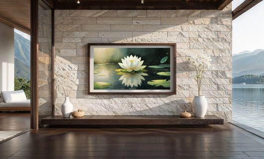 Lotus Reverie – Serene Botanical Art Print for Mindful Interiors