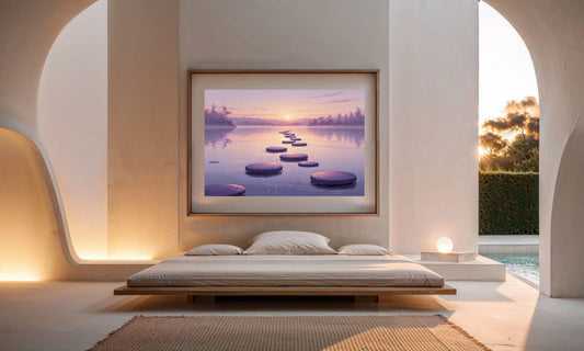 Serenity Steps – Sculptural Stillness Art Print for Mindful Interiors