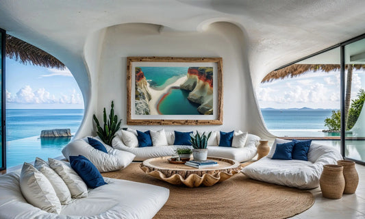 Shores Between Worlds – Seascape Art Print for Mindful, Spiritual Interiors