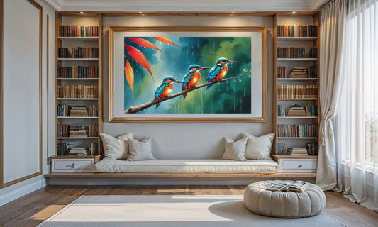 The Perch of Grace – Kingfisher Wall Art Print for Calm & Mindful Interiors