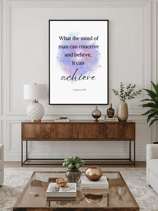 Napoleon Hill Quote Print – Conceive & Achieve | Motivational Wall Art